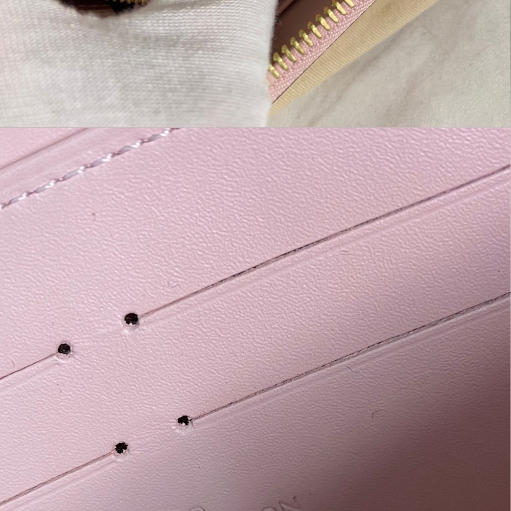 Like NEW 🔥 Pristine condition Louis Vuitton Pink Paten leather zip around Wallet - Picture 5 of 8